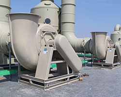 金屬表麵處理使用frp玻璃鋼風機圖